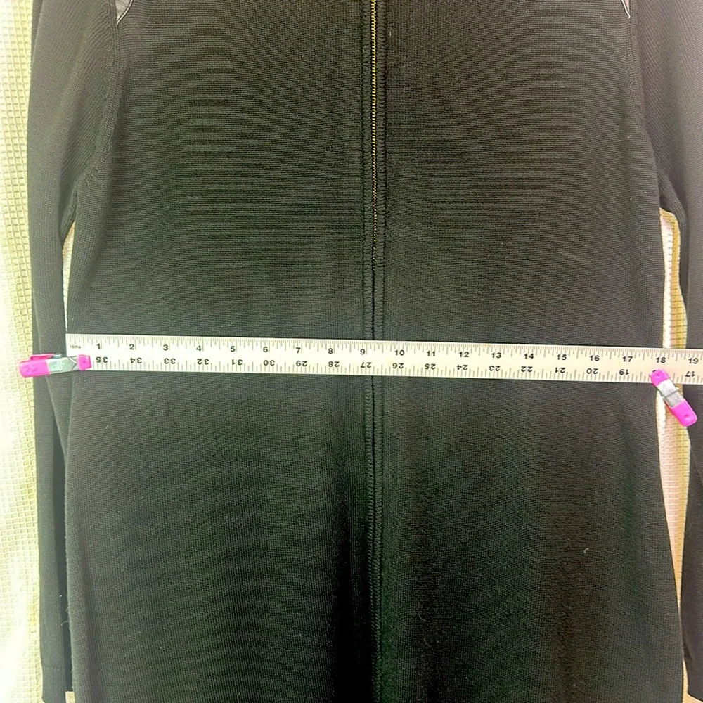 Calvin Klein Black Knit Dress with Gold Zipper, Size XL - Picture 11 of 14